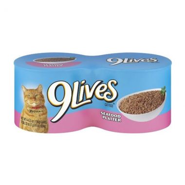 9lives Sea.f Platter Cat