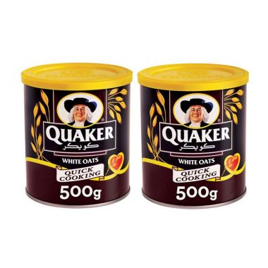 كويكر شوفان ابيض سريع الطبخ 2*500 غم