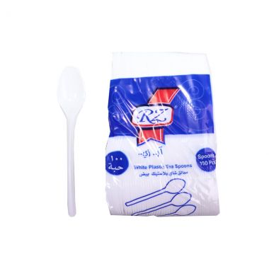R.z White Plastic Tea Spoon