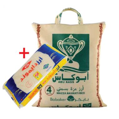 أبو كاس أرز 4 كغ + أرز دايموند 1 كغ