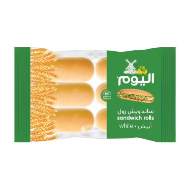 اليوم خبز حمام ابيض 6 قطع