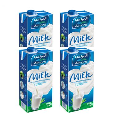 المراعي حليب كامل الدسم 4*1 لتر