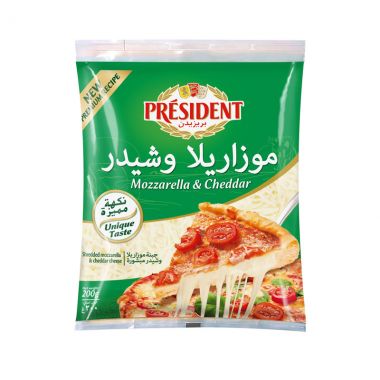 بريزيدانت جبنة مبروشة موزاريلا و شدر 200 غم