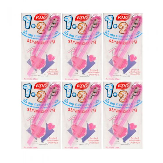 Kdd 1.2.3 Straw Milk 6x125ml